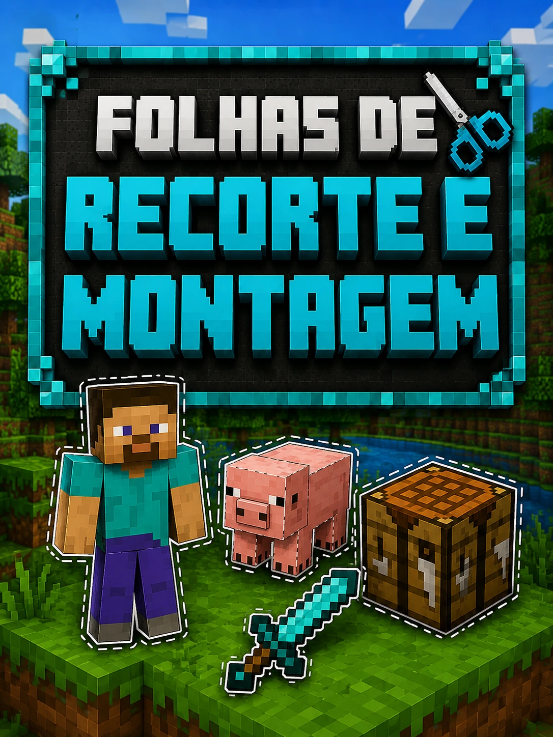 Folhas de recorte e montagem