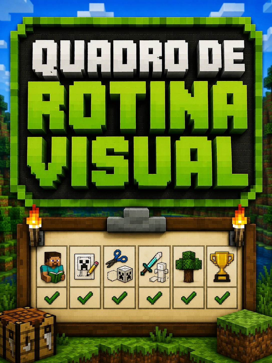 Quadro de rotina visual